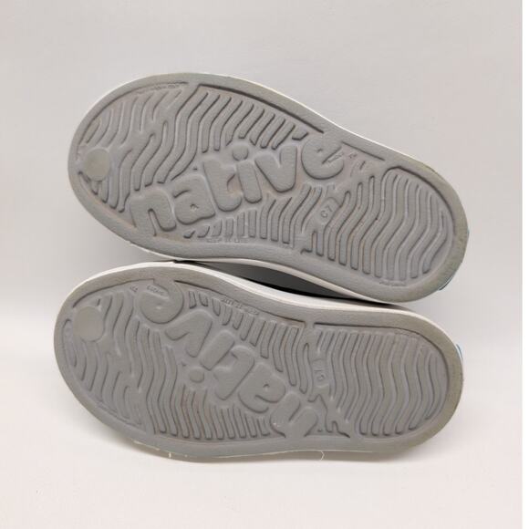 Native Boys Kids Jefferson Slip On Clog Size C7 Gray Perf Rubber Water Shoe - Picture 4 of 5
